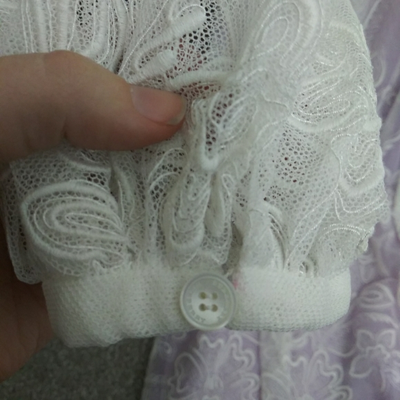 NWT Sz 6 Burberry White Lace and Lavender Dress - Picture 8 of 16